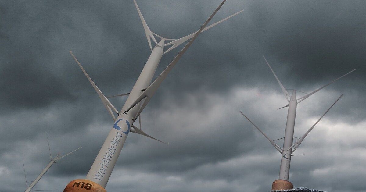 Contra-rotating floating turbines promise unprecedented scale and power