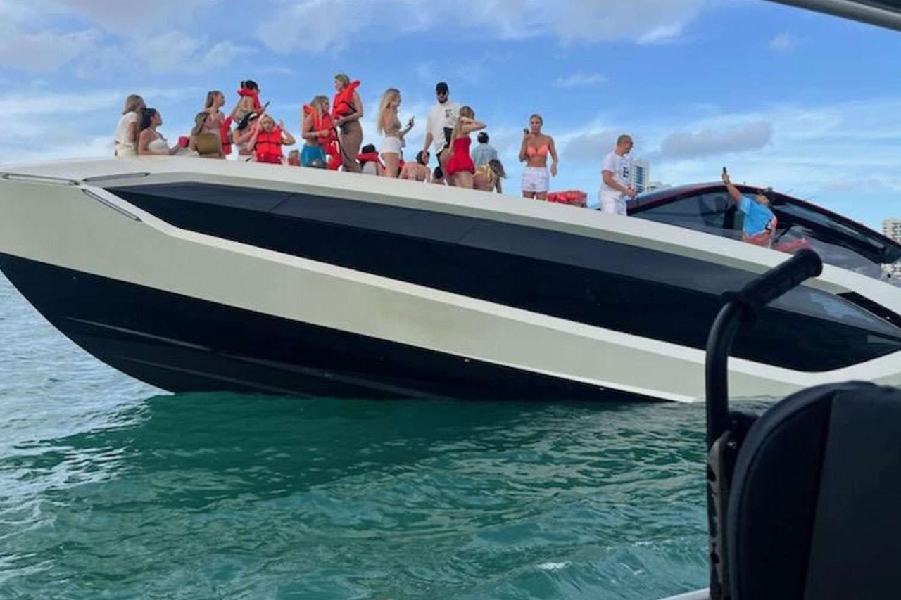 Luxury Lamborghini Yacht 'Flipped Over' Off Miami Beach with Dozens of Influencers Onboard: 'It Was Straight Up in the Water'
