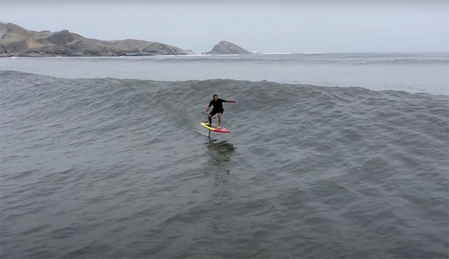Laird Hamilton Foil Surfs a Chicama Leg Burner for 3 Minutes Straight