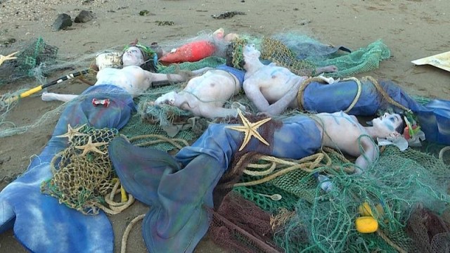 Climate activists demonstrate for the oceans in Portugal